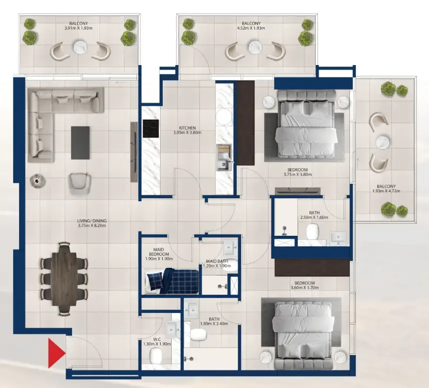 Dubai Investments Real Estate Al Vista floor plan