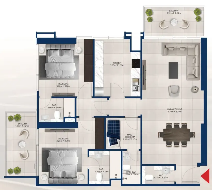 Dubai Investments Real Estate Al Vista floor plan