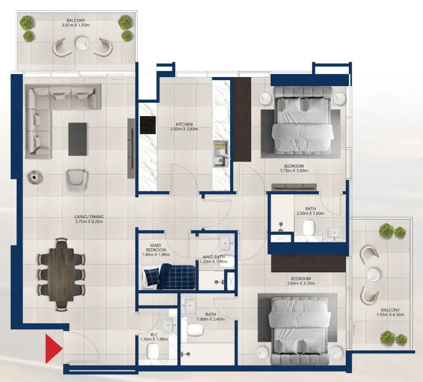 Dubai Investments Real Estate Al Vista floor plan