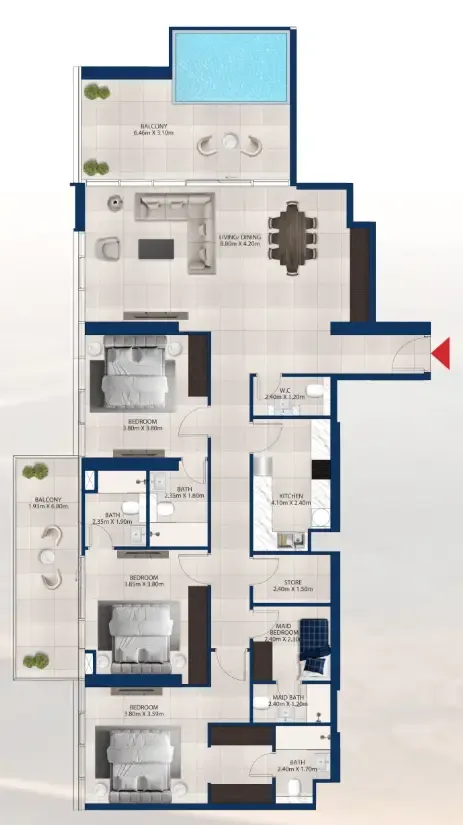 Dubai Investments Real Estate Al Vista floor plan
