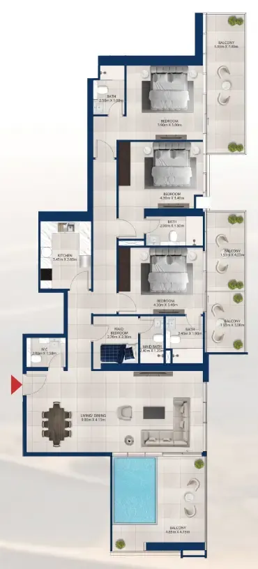 Dubai Investments Real Estate Al Vista floor plan