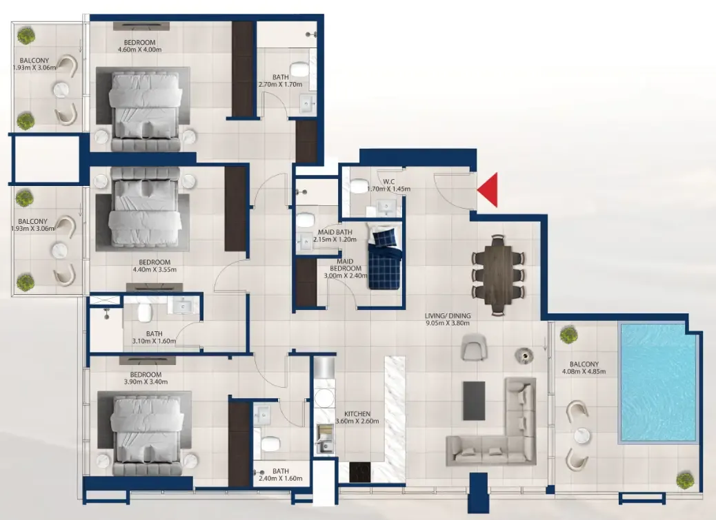 Dubai Investments Real Estate Al Vista floor plan