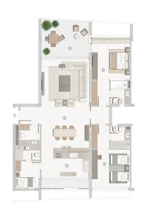 The Solidere International Al Zorah Seaside Hills floor plan