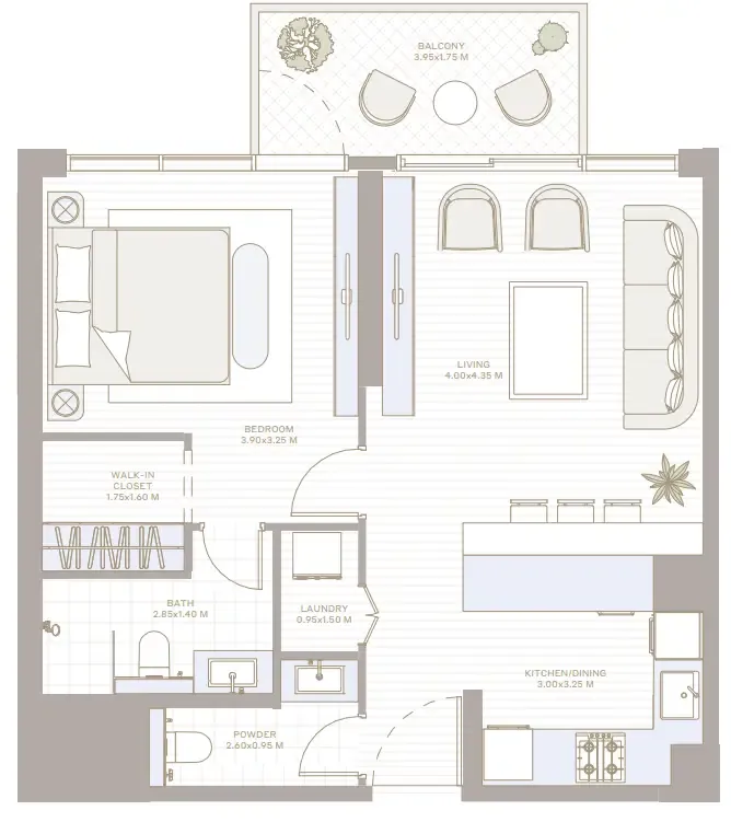Deyaar Alder in Park Five floor plan
