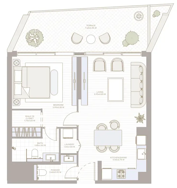 Deyaar Alder in Park Five floor plan