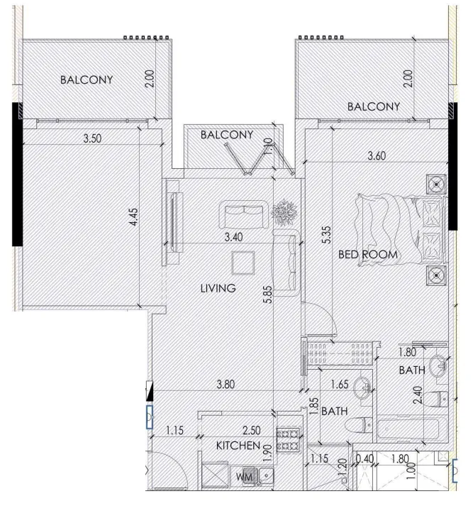 Albait Al Duwaliy Real Estate Development Alef Noon Residence floor plan