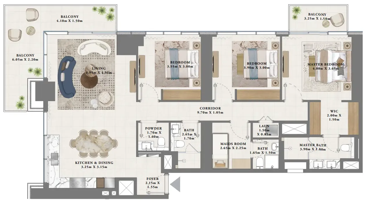 Emaar Altan floor plan