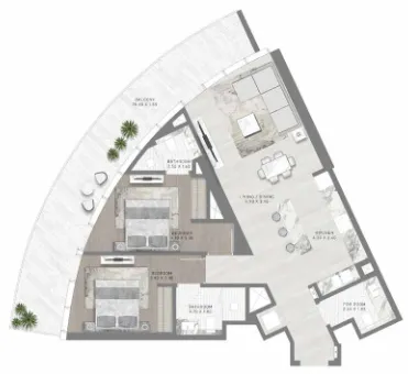 DAMAC Altitude de Grisogono floor plan