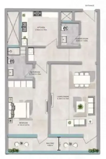 Emirates Properties Real Estate & Development Amwaj Tower floor plan
