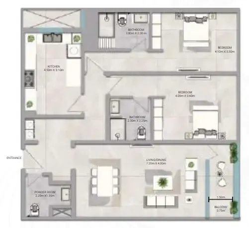 Emirates Properties Real Estate & Development Amwaj Tower floor plan