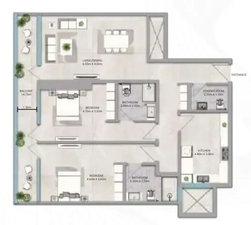 Emirates Properties Real Estate & Development Amwaj Tower floor plan