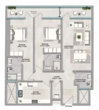 Emirates Properties Real Estate & Development Amwaj Tower floor plan
