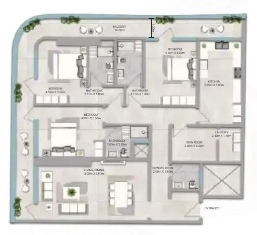 Emirates Properties Real Estate & Development Amwaj Tower floor plan