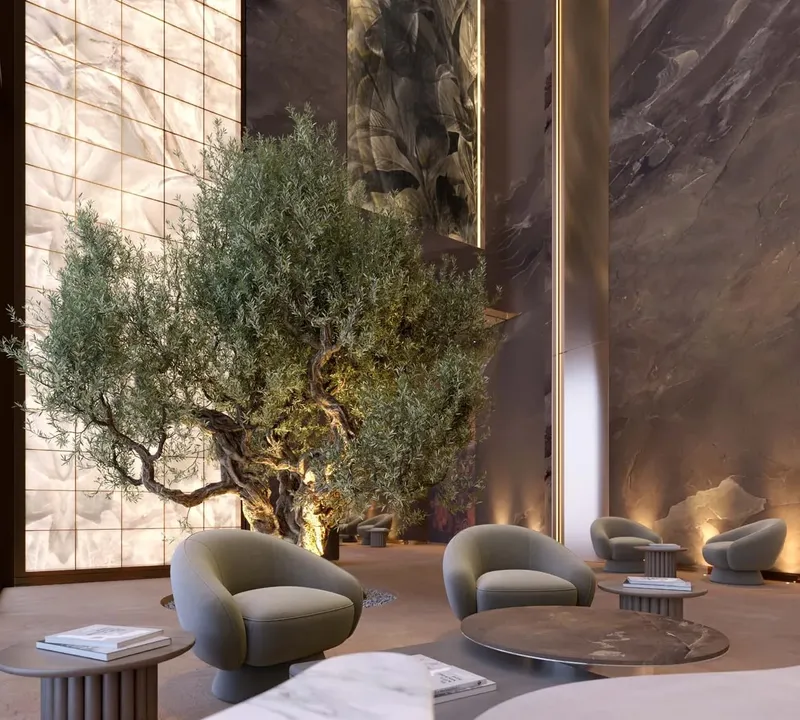 Lobby at Ananda Residences in Dubai Motor City Dubai