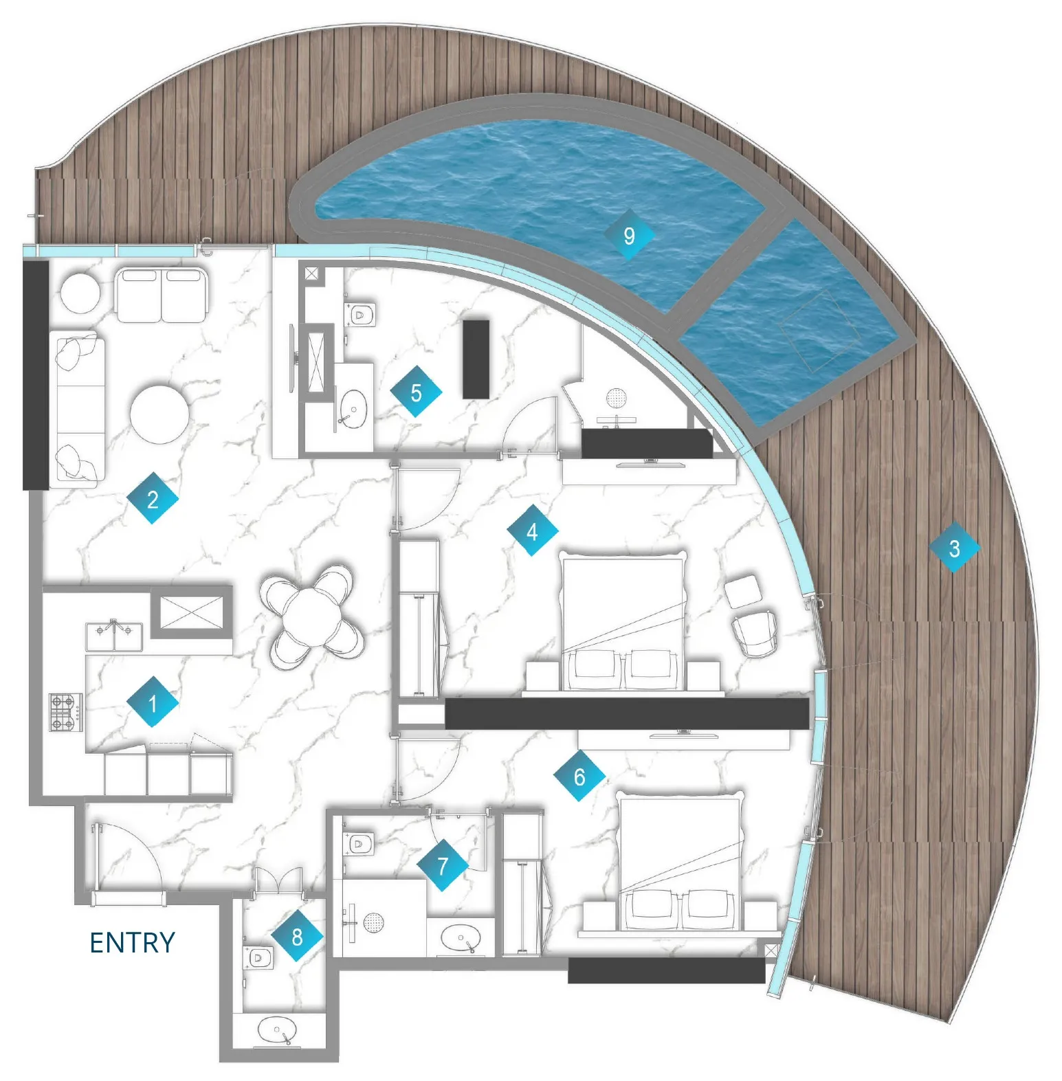 BNW Developments Aqua Arc floor plan