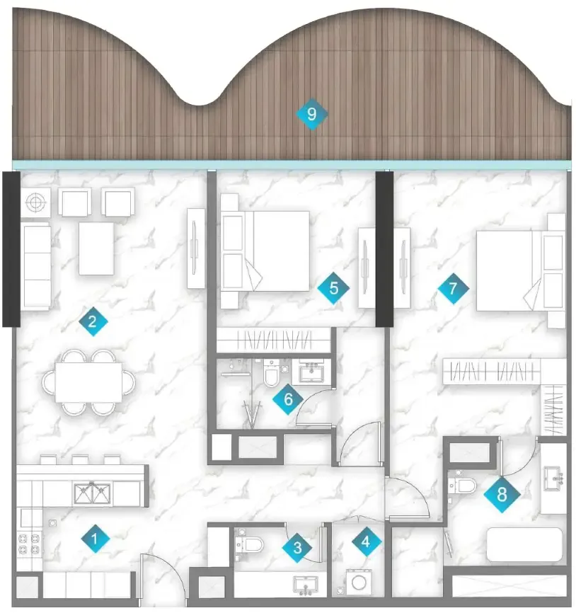 BNW Developments Aqua Arc floor plan