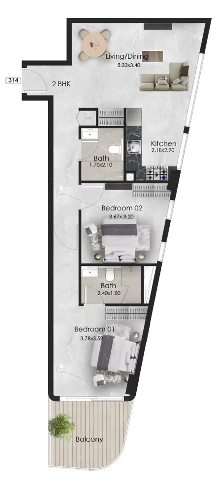 OKSA Developer Aristo floor plan