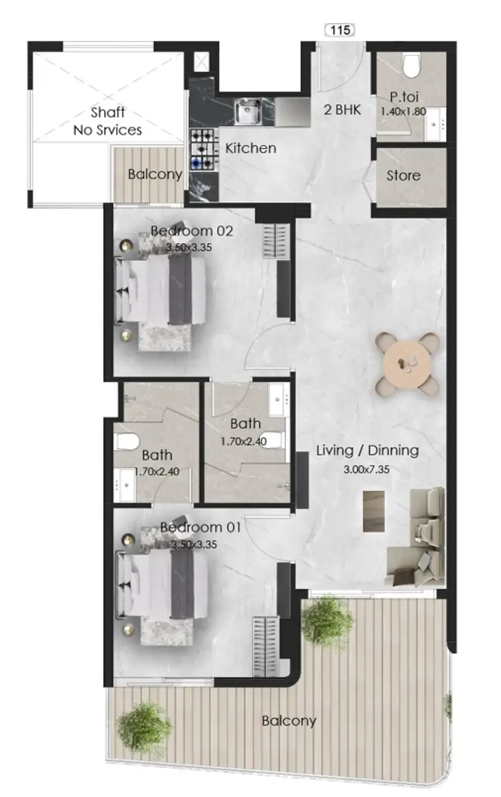 OKSA Developer Aristo floor plan