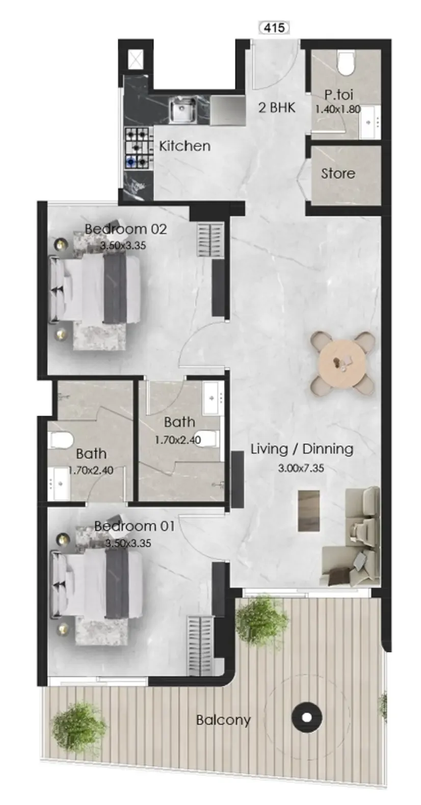OKSA Developer Aristo floor plan