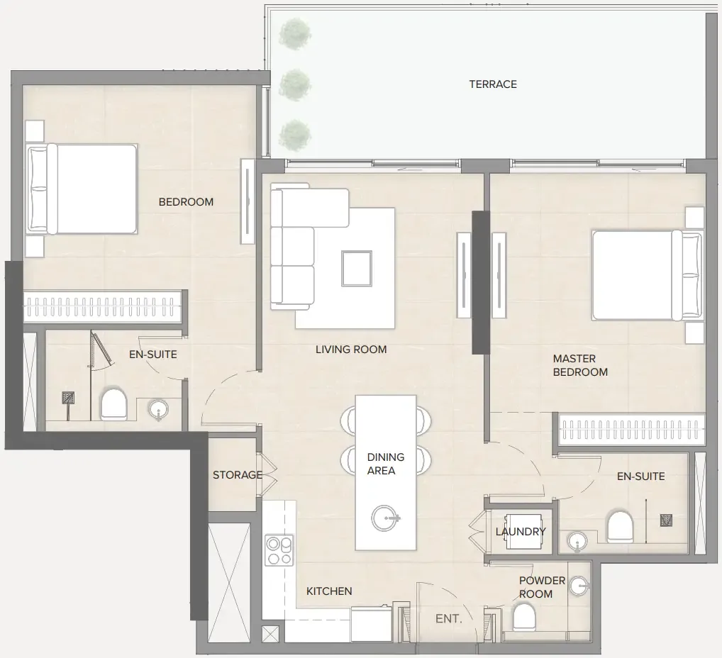 Manodev Real Estate Development LLC Arka Enclave Residences by Atmosphere Living floor plan