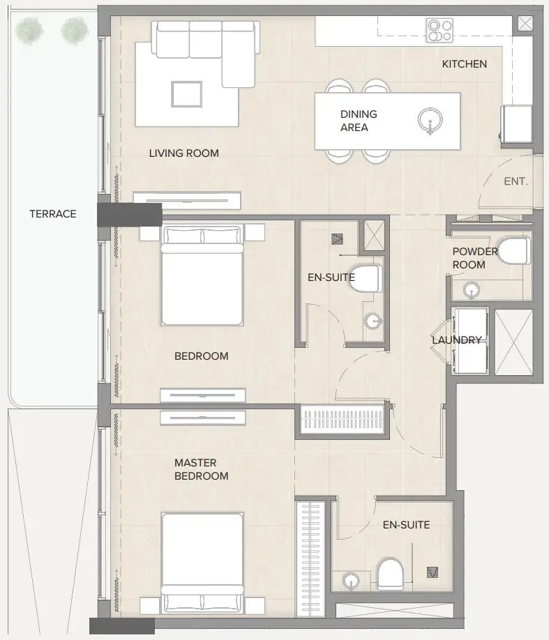 Manodev Real Estate Development LLC Arka Enclave Residences by Atmosphere Living floor plan