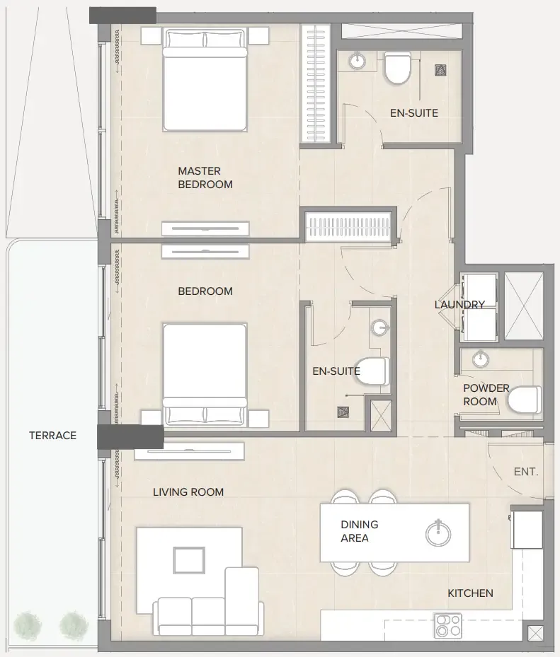 Manodev Real Estate Development LLC Arka Enclave Residences by Atmosphere Living floor plan