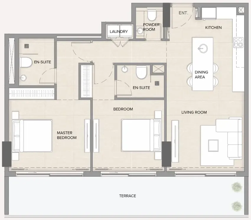 Manodev Real Estate Development LLC Arka Enclave Residences by Atmosphere Living floor plan