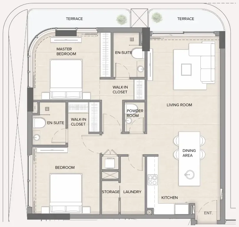 Manodev Real Estate Development LLC Arka Enclave Residences by Atmosphere Living floor plan
