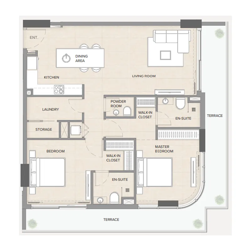 Manodev Real Estate Development LLC Arka Enclave Residences by Atmosphere Living floor plan