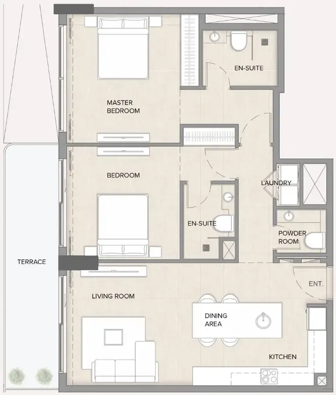 Manodev Real Estate Development LLC Arka Enclave Residences by Atmosphere Living floor plan