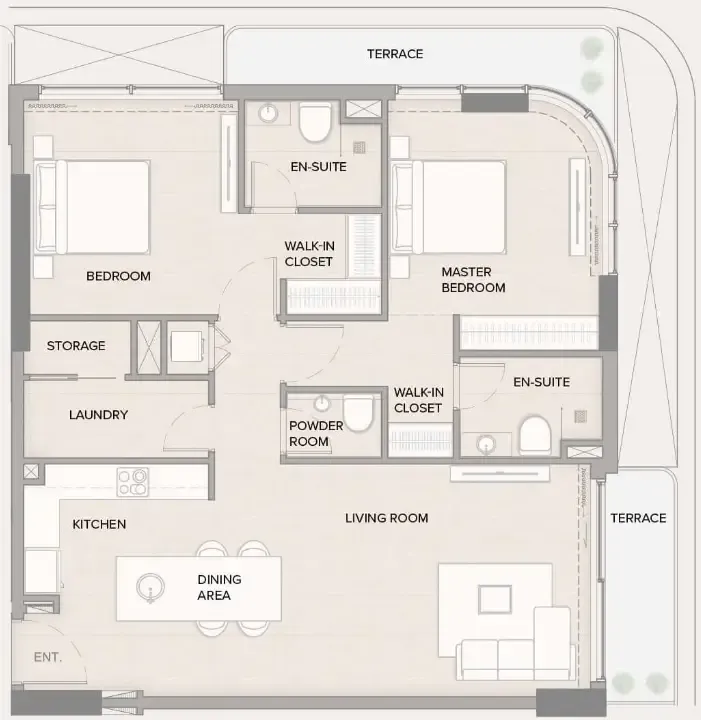 Manodev Real Estate Development LLC Arka Enclave Residences by Atmosphere Living floor plan