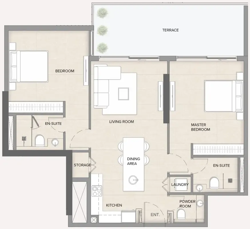 Manodev Real Estate Development LLC Arka Enclave Residences by Atmosphere Living floor plan