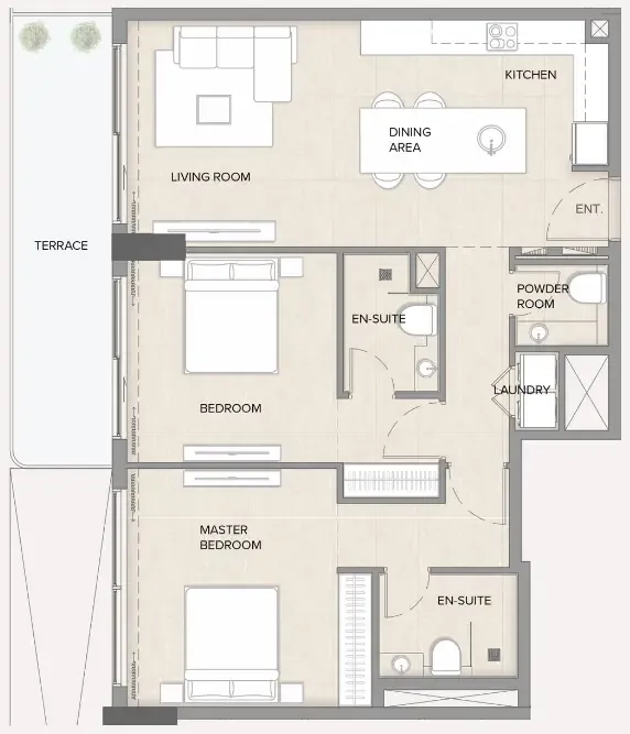 Manodev Real Estate Development LLC Arka Enclave Residences by Atmosphere Living floor plan