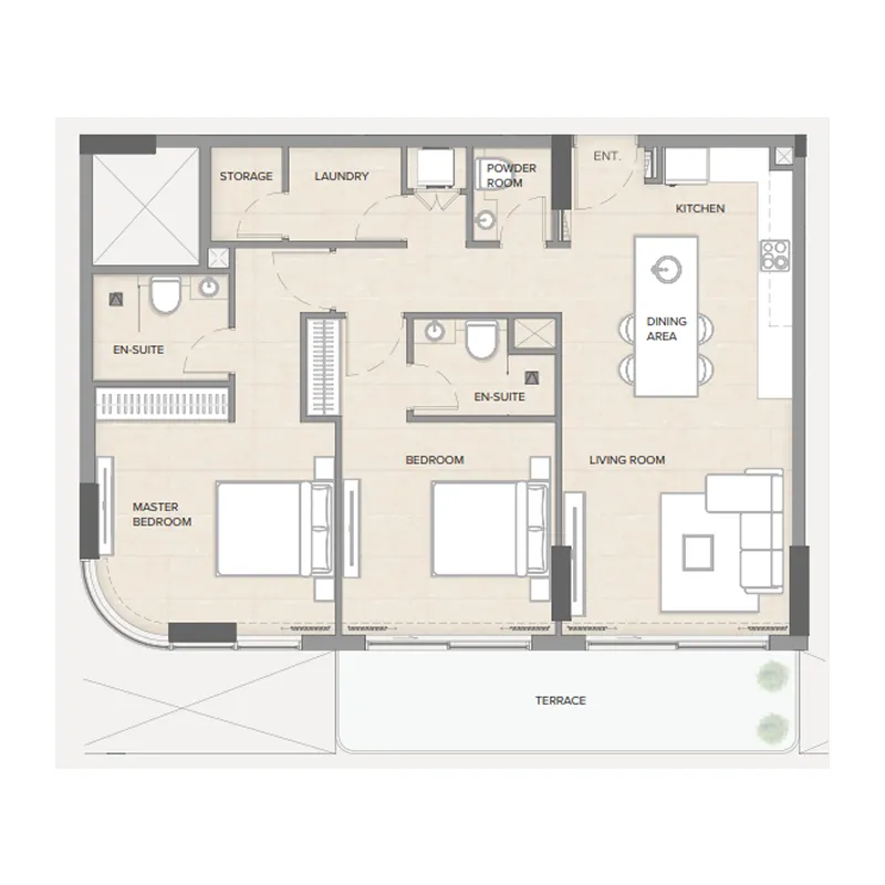 Manodev Real Estate Development LLC Arka Enclave Residences by Atmosphere Living floor plan