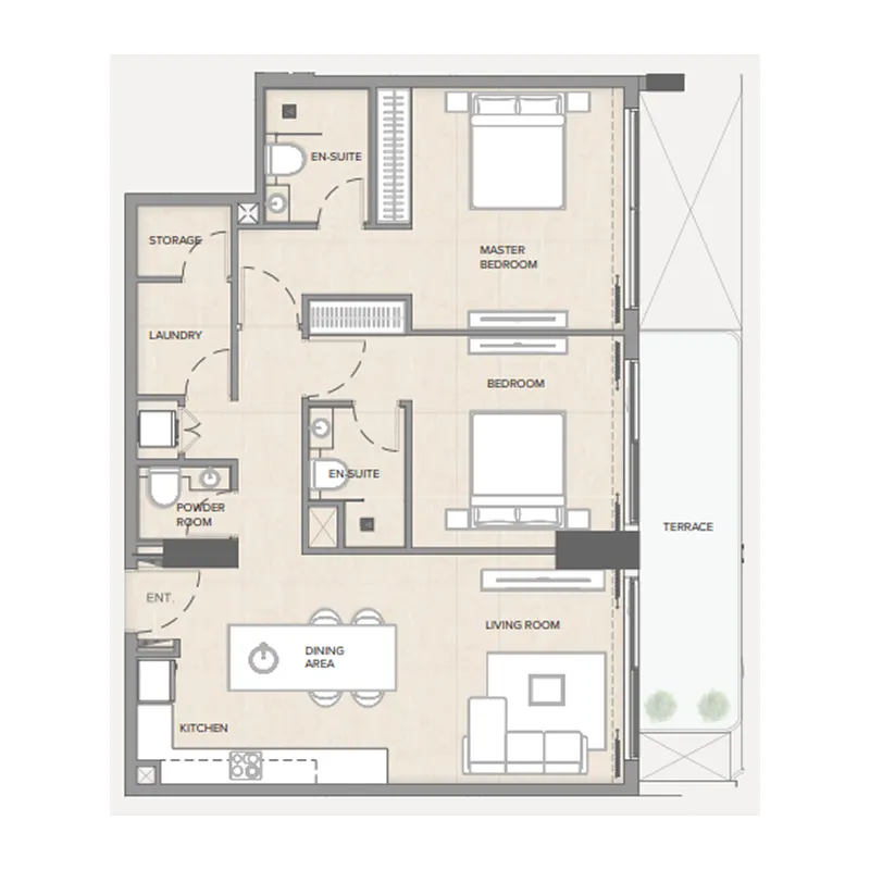 Manodev Real Estate Development LLC Arka Enclave Residences by Atmosphere Living floor plan