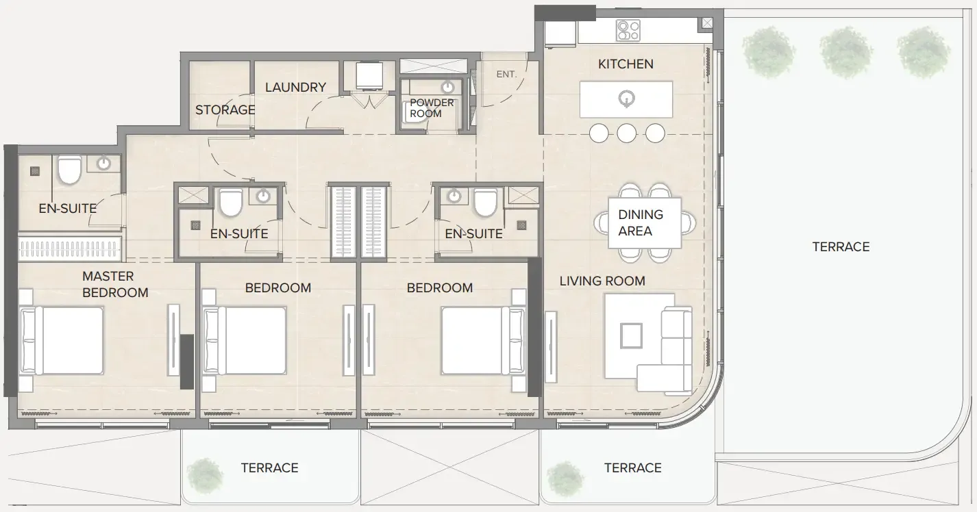 Manodev Real Estate Development LLC Arka Enclave Residences by Atmosphere Living floor plan