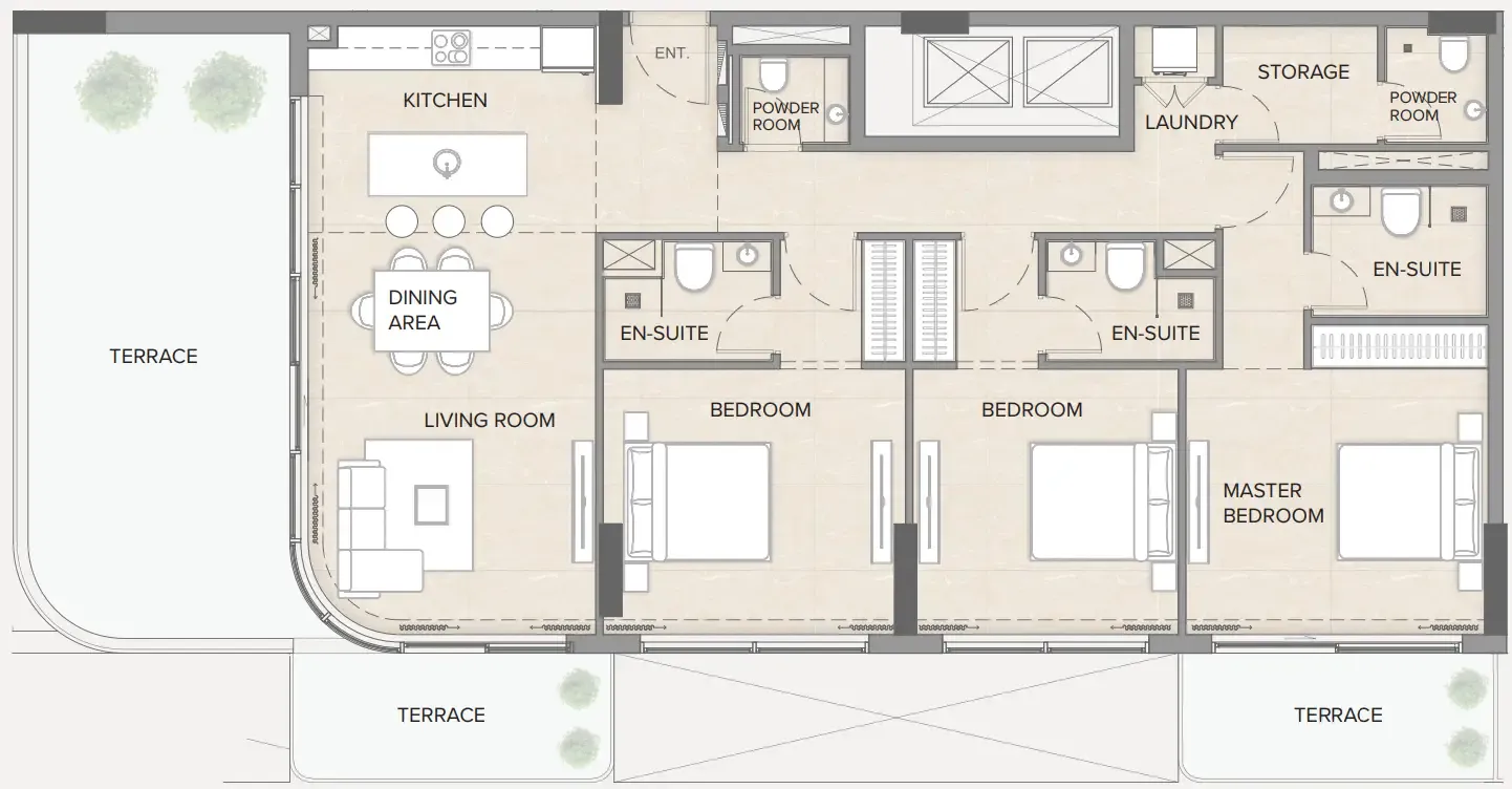 Manodev Real Estate Development LLC Arka Enclave Residences by Atmosphere Living floor plan