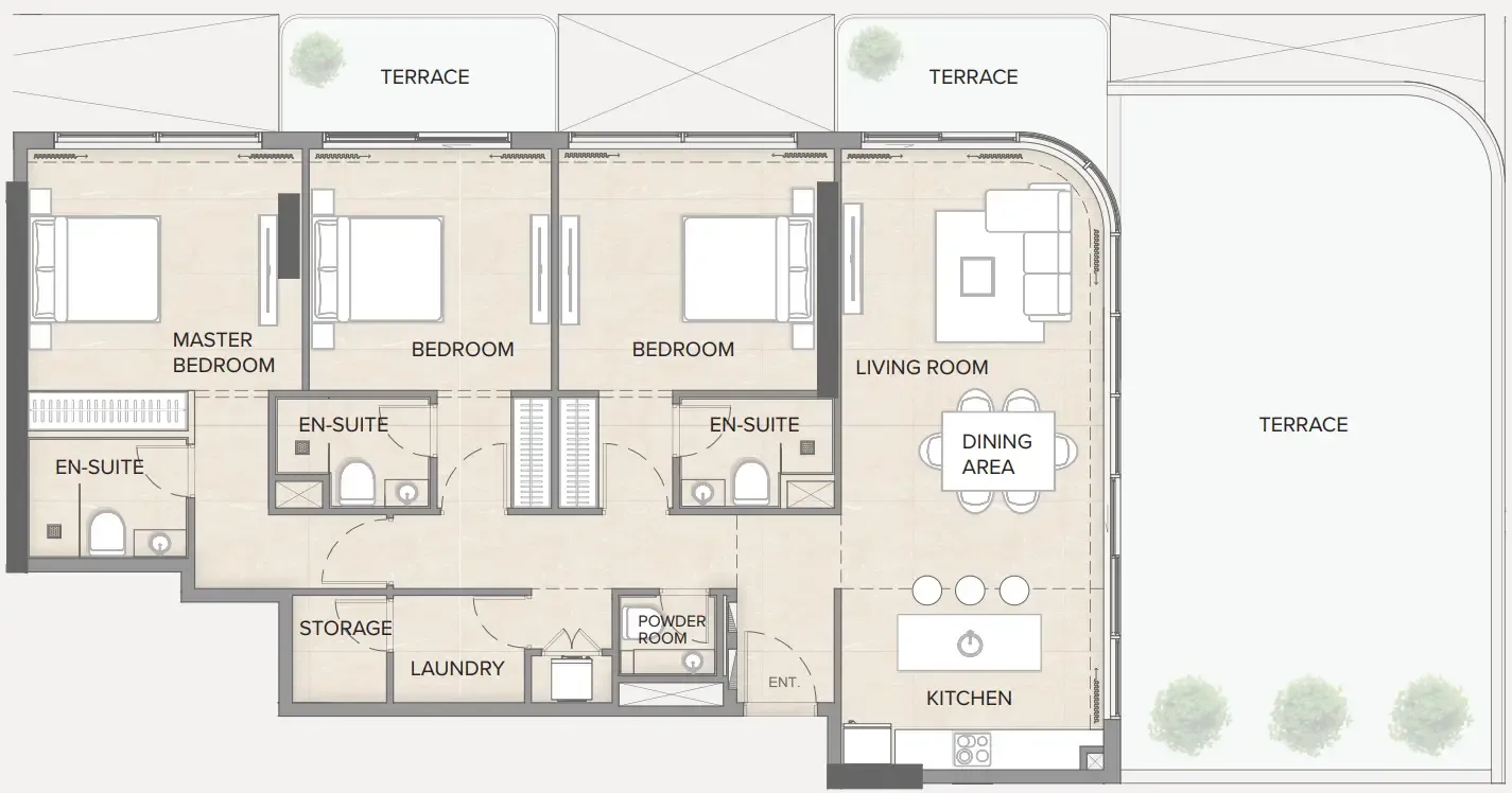 Manodev Real Estate Development LLC Arka Enclave Residences by Atmosphere Living floor plan