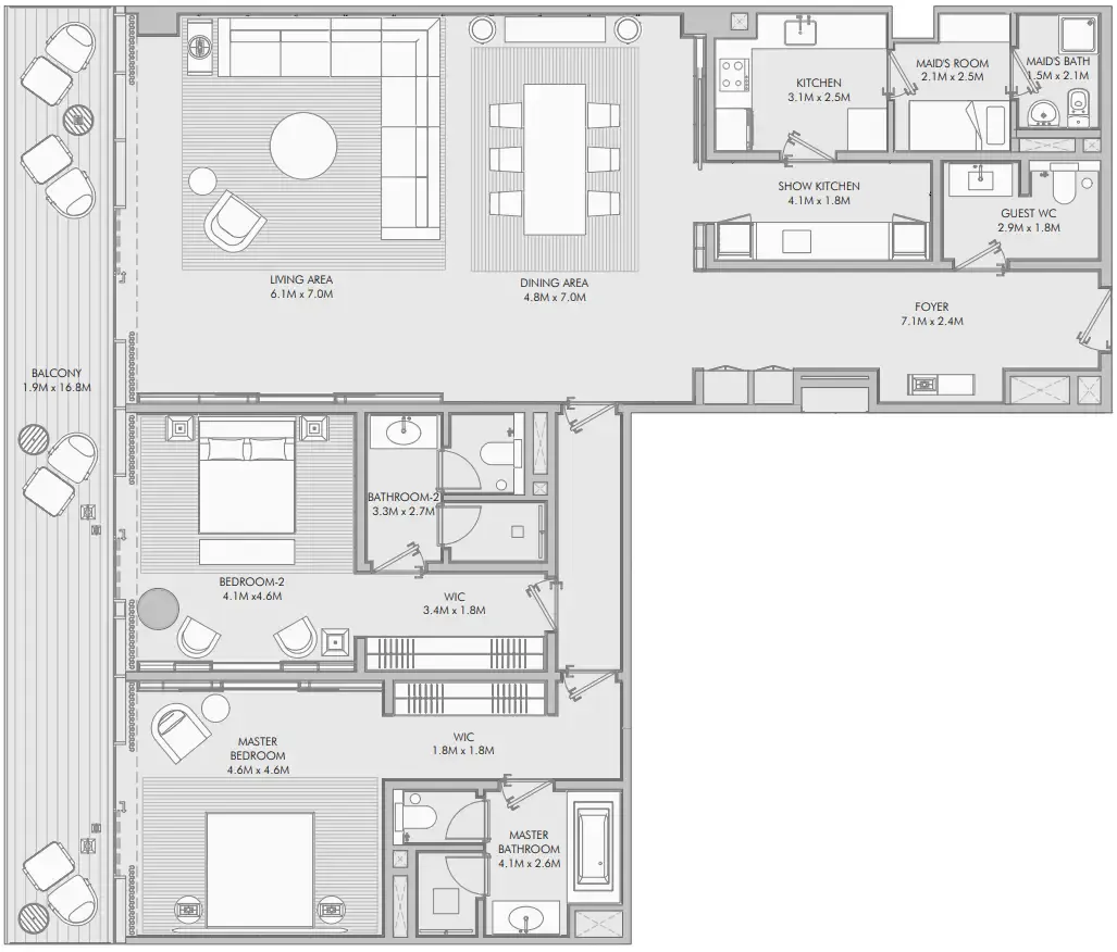 Arada Armani Beach Residence floor plan