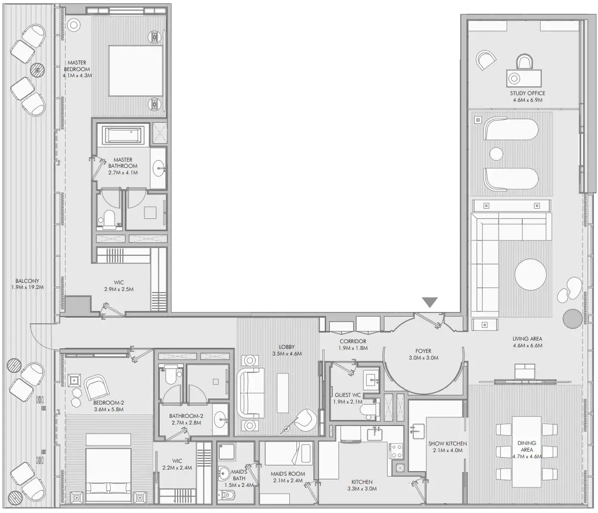 Arada Armani Beach Residence floor plan