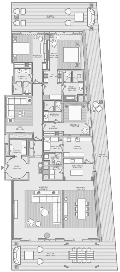 Arada Armani Beach Residence floor plan