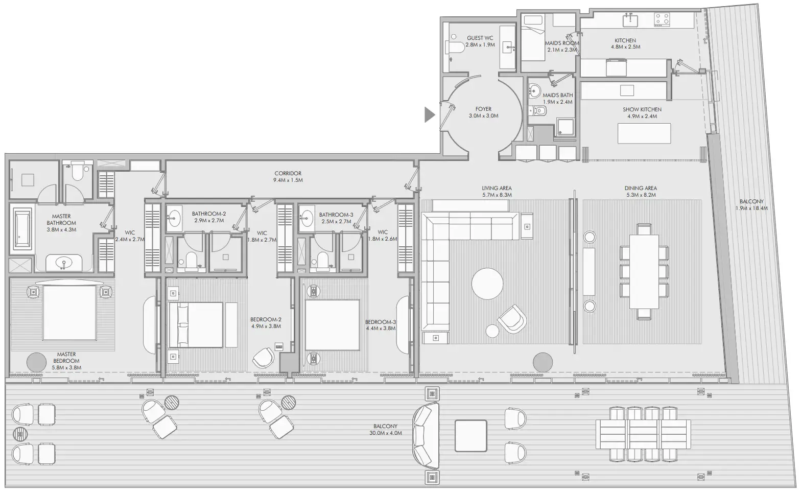 Arada Armani Beach Residence floor plan