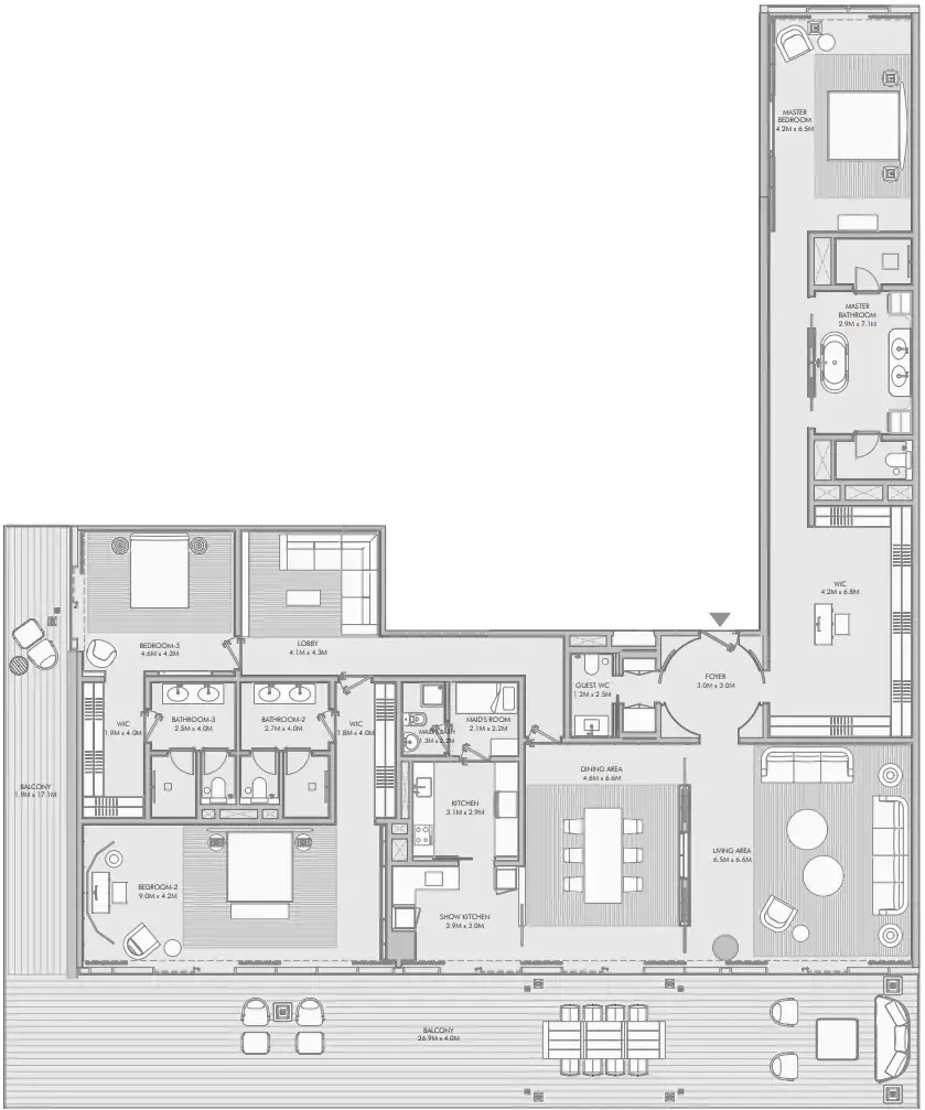 Arada Armani Beach Residence floor plan