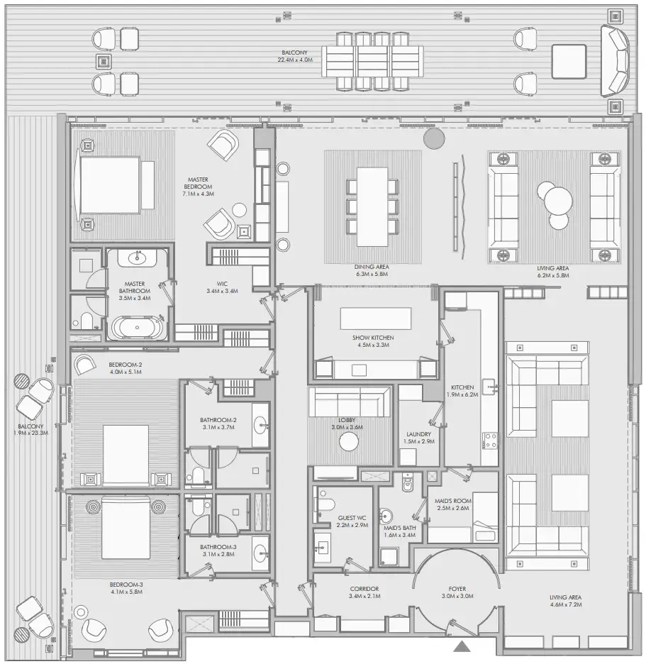Arada Armani Beach Residence floor plan
