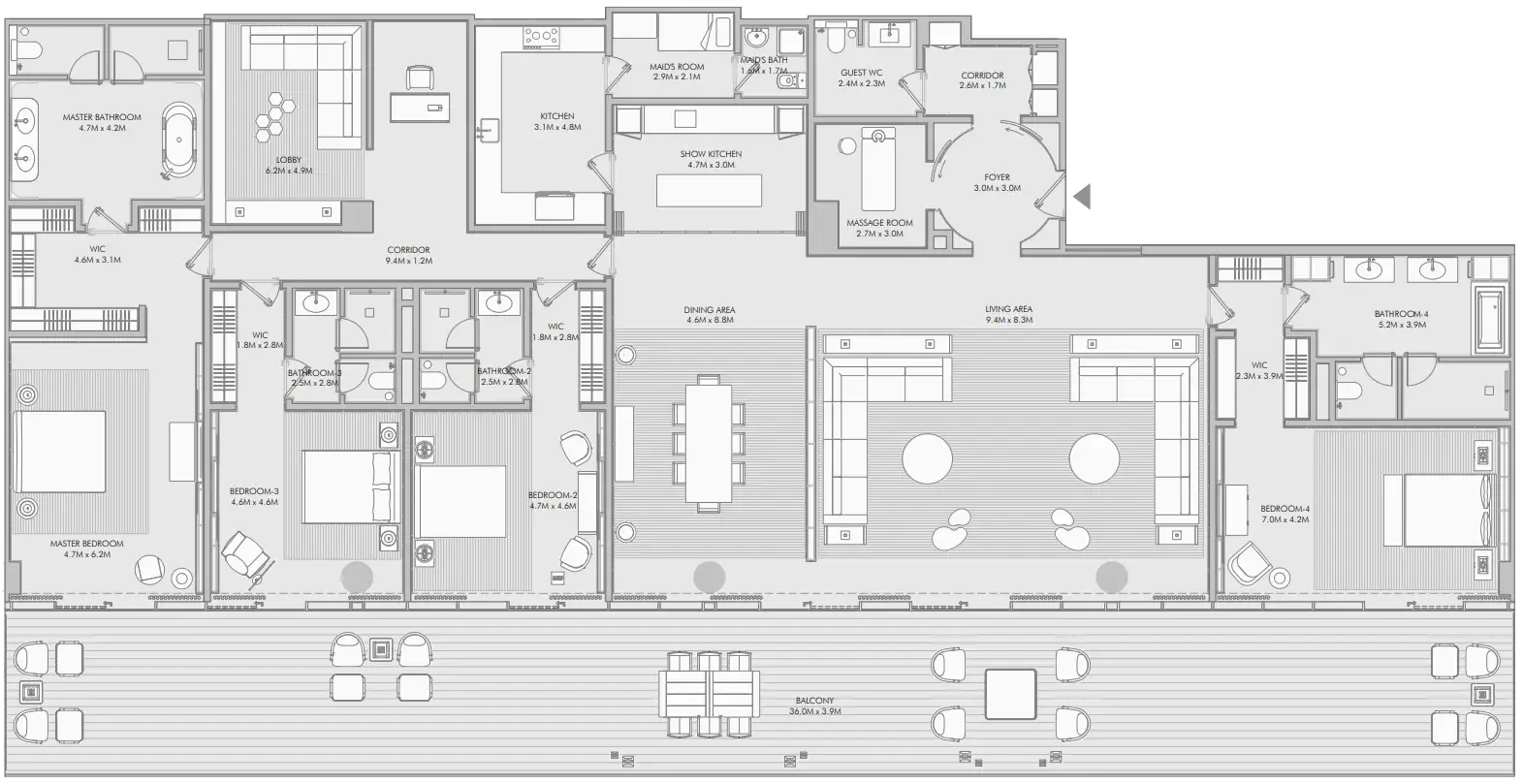 Arada Armani Beach Residence floor plan