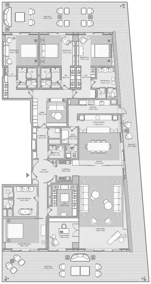 Arada Armani Beach Residence floor plan