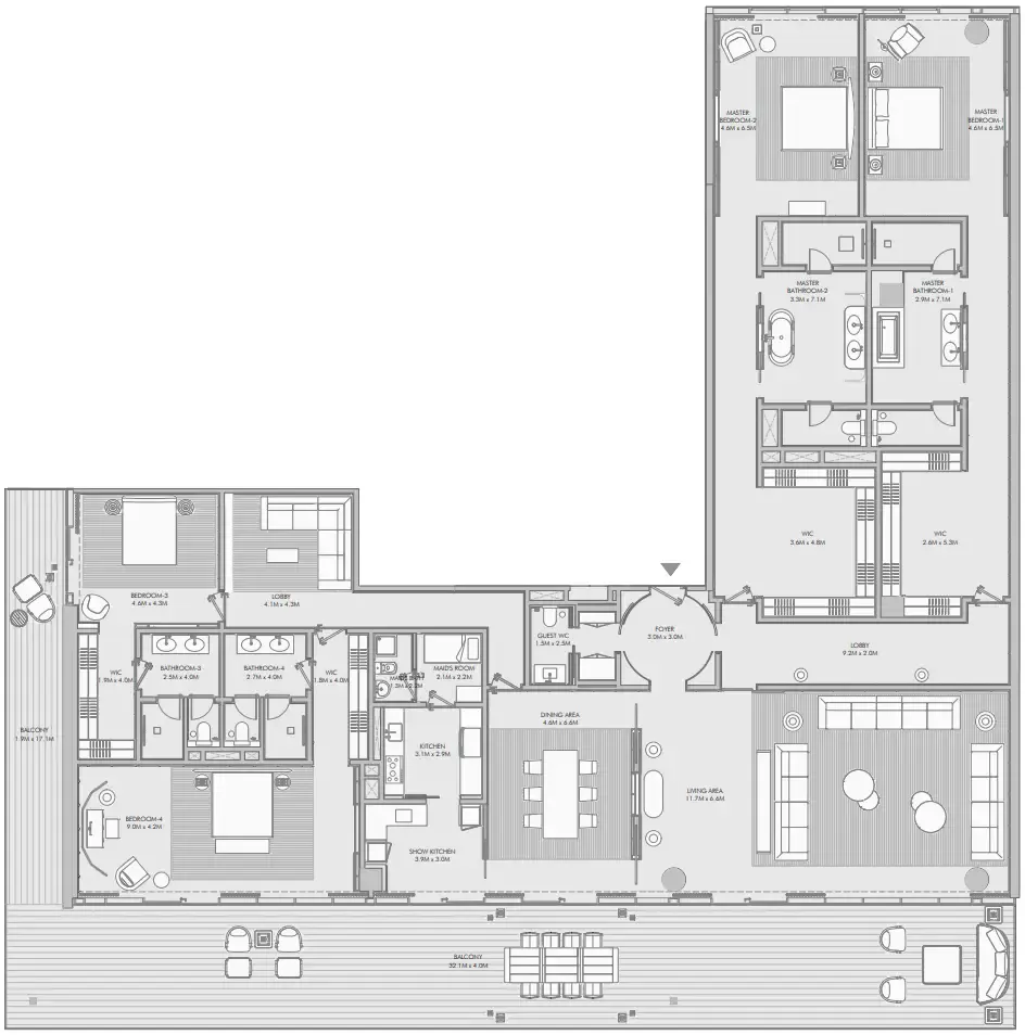Arada Armani Beach Residence floor plan
