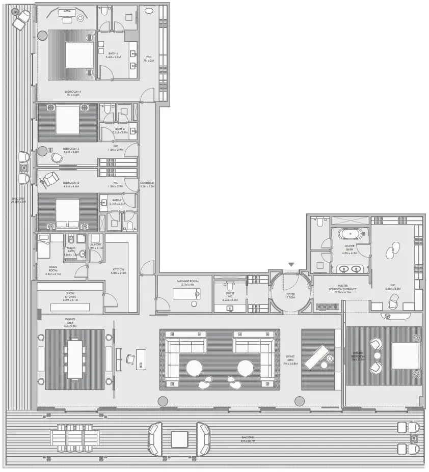 Arada Armani Beach Residence floor plan