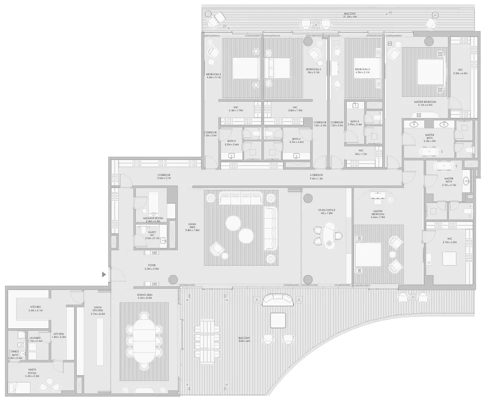 Arada Armani Beach Residence floor plan