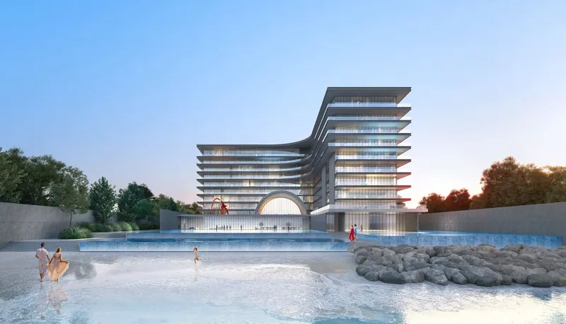 Exterior at Armani Beach Residence in Palm Jumeirah Dubai
